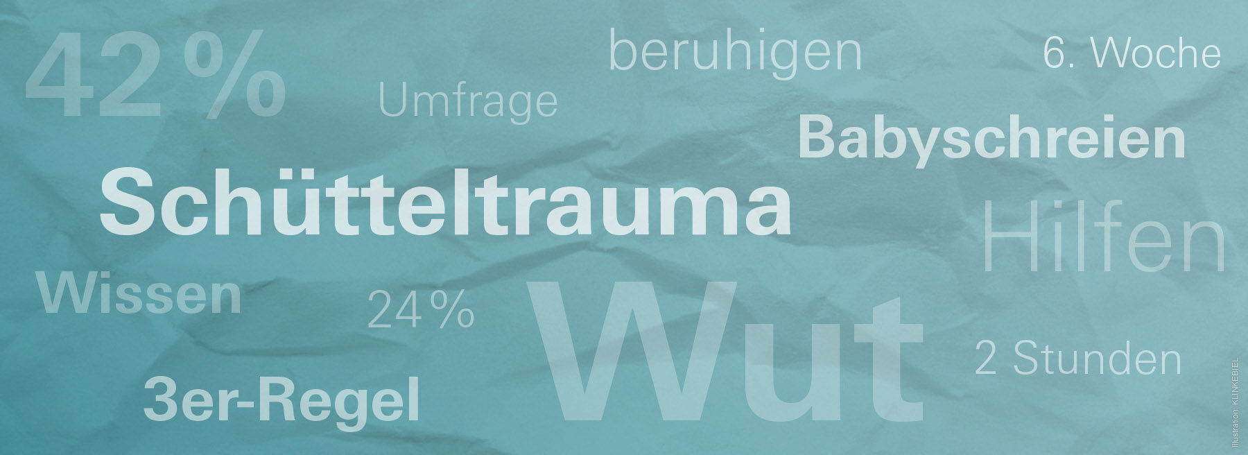 Illustration Zahlen und Fakten zum Schütteltrauma Grafik Begriffe und Zahlen zum Schütteltrauma